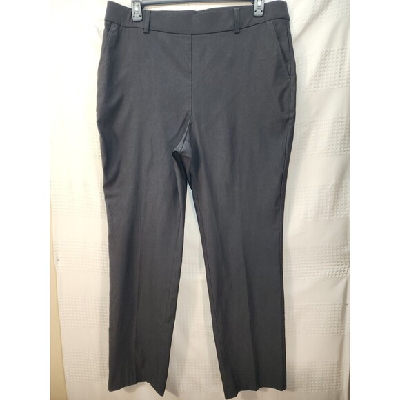 Rafaella Stretch Slim Pull-On Pants  Women's Sz 18 Black Solid Chino Stretch - Picture 2 of 11